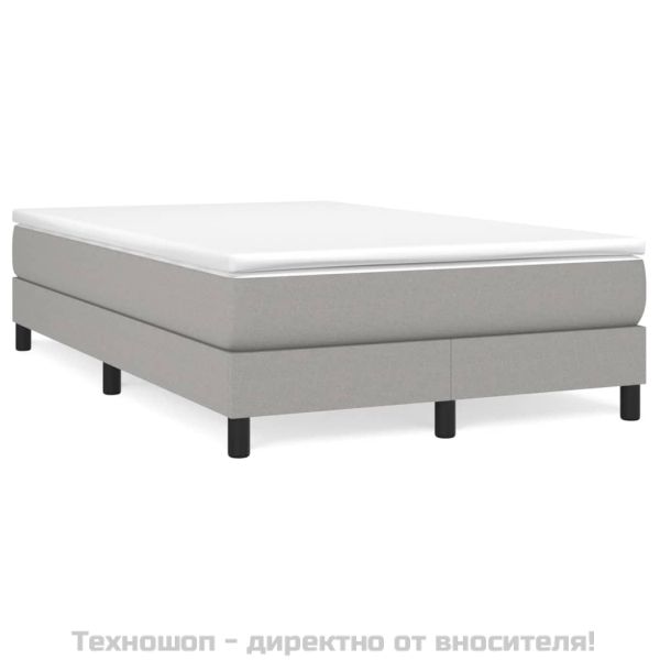 Боксспринг легло с матрак, светлосиво, 120x200 см, плат