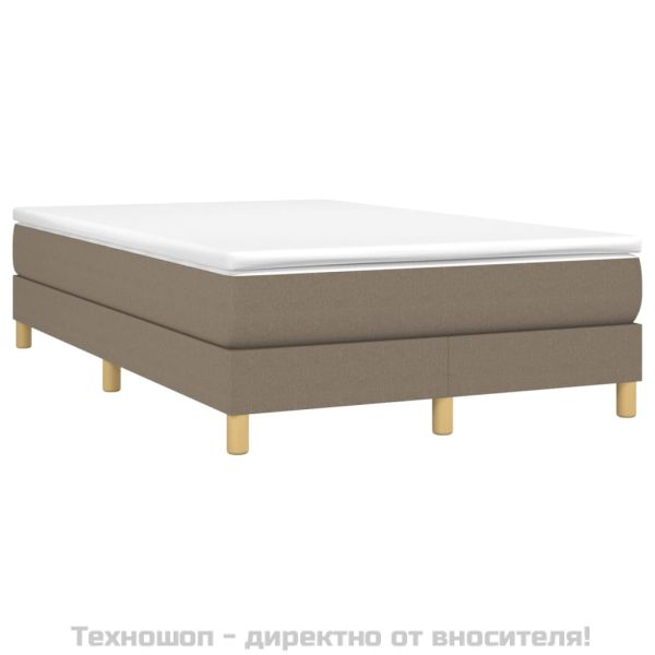 Боксспринг легло с матрак, таупе, 120x200 см, плат