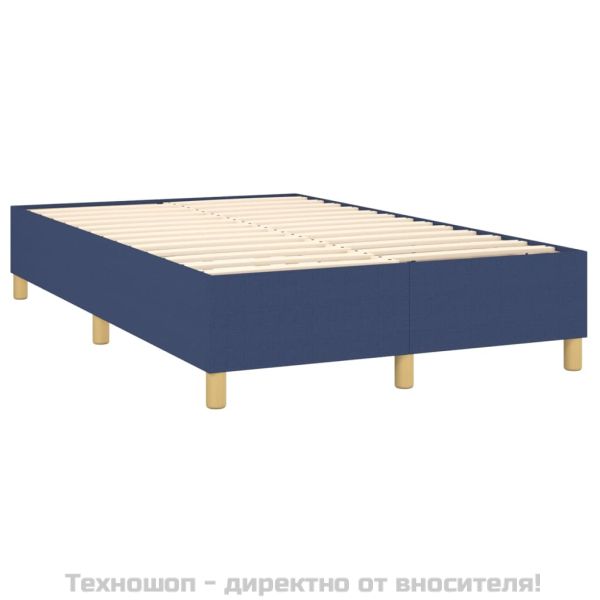 Боксспринг легло с матрак, синьо, 120x200 см, плат