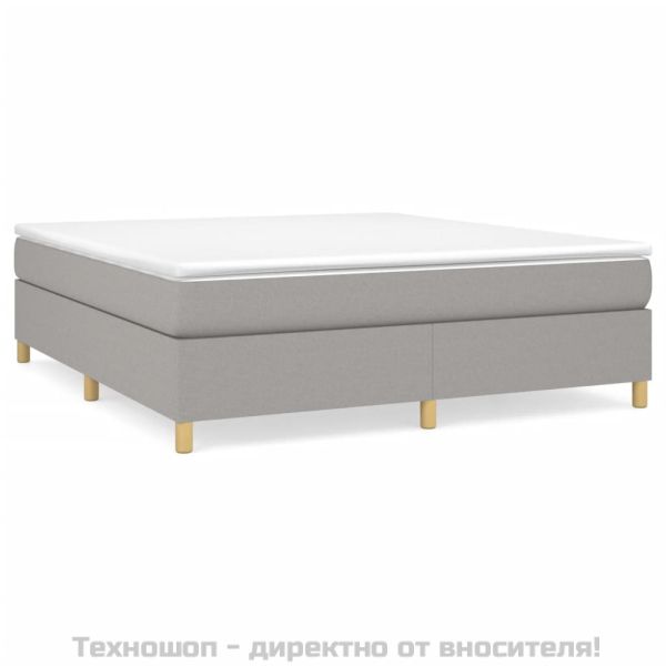 Боксспринг легло с матрак, светлосиво, 180x200 см, плат
