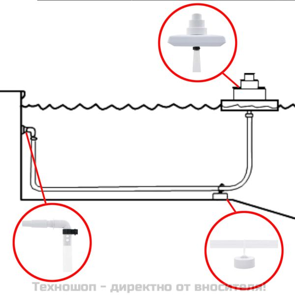 Гръцки фонтан за басейн от 13 части бял