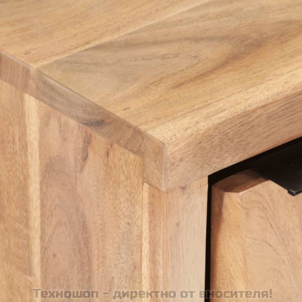 Нощно шкафче, 40х30х50 см, акациево дърво масив с живи ръбове