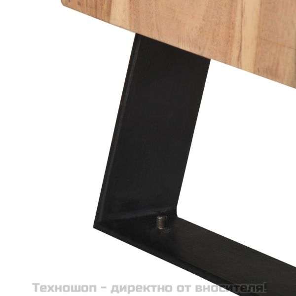 Нощно шкафче, 40х30х50 см, акациево дърво масив с живи ръбове