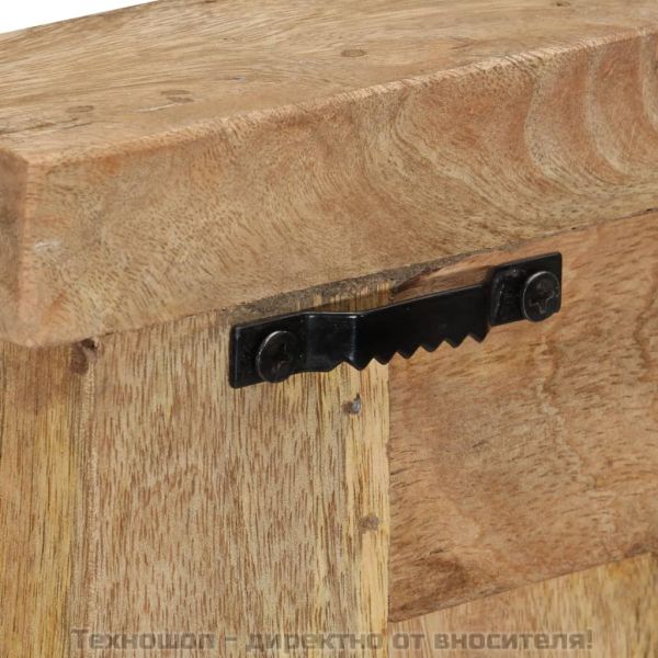 Закачалки за дрехи, 2 бр, мангово дърво масив, 38x100 см