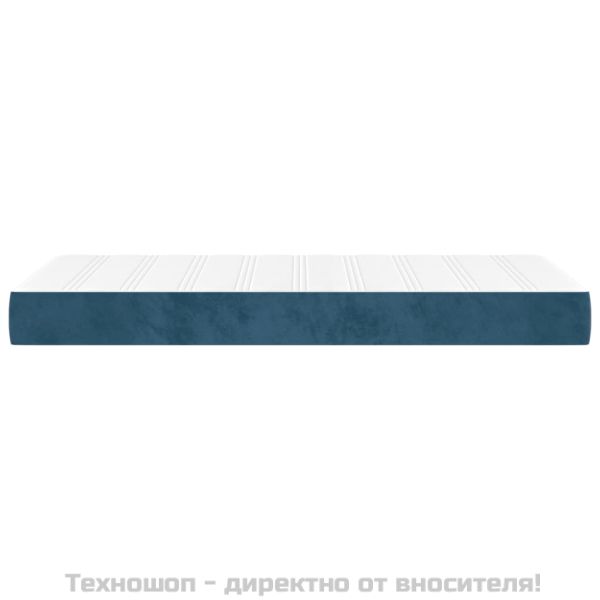 Матрак за легло с покет пружини тъмносин 80x200x20 см кадифе