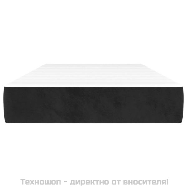 Матрак за легло с покет пружини черен 90x200x20 см кадифе