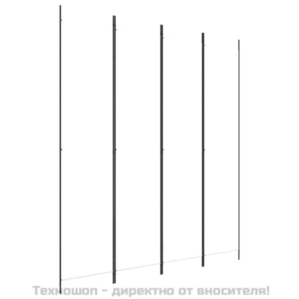 Параван за стая, 4 панела, бял, 200x220 см, текстил