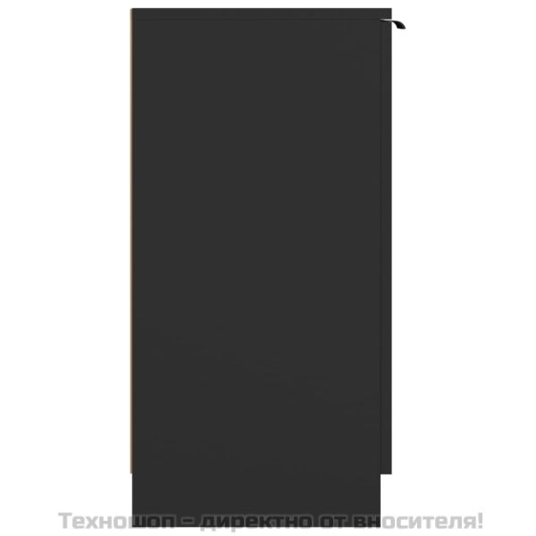 Шкаф за обувки, черен, 59x35x70 см, инженерно дърво