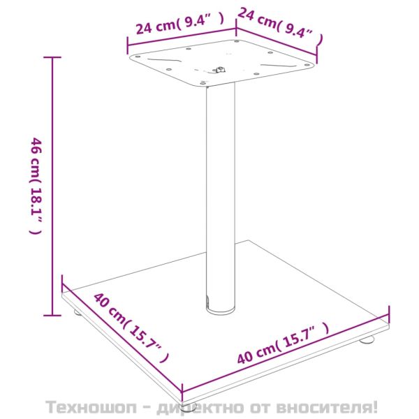 Стойки за тонколони 2 бр черни закалено стъкло дизайн 1 стълб