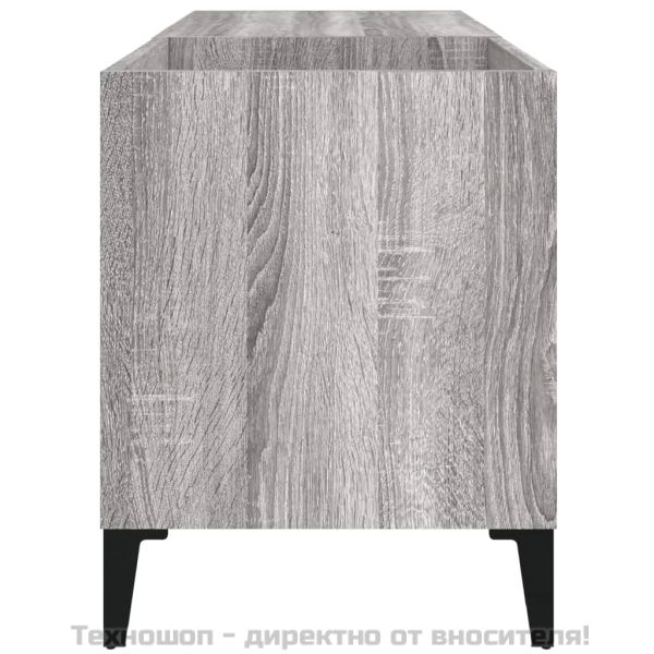 Шкаф за винилови плочи сив сонома 84,5x38x48 см инженерно дърво