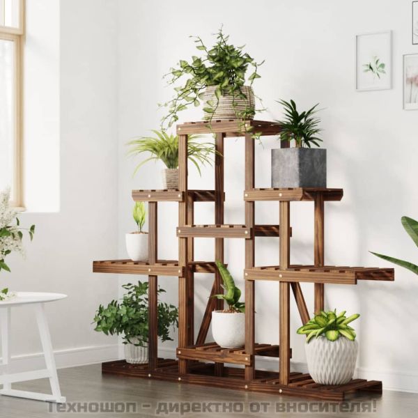 Поставка за цветя, 110x25x96 см, масивна ела