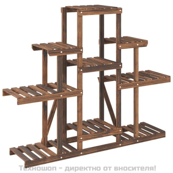 Поставка за цветя, 110x25x96 см, масивна ела