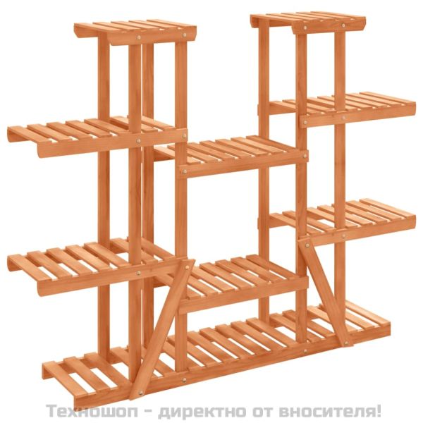 Поставка за цветя, 110x25x110,5 см, масивна ела