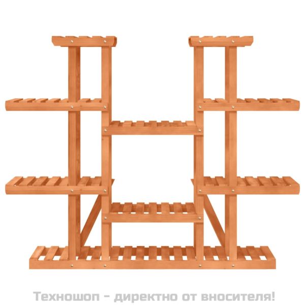 Поставка за цветя, 110x25x110,5 см, масивна ела