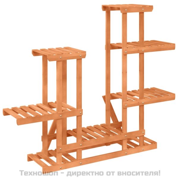 Поставка за цветя, 95x25x96 см, масивна ела