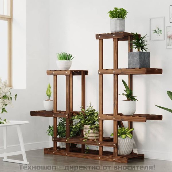 Поставка за цветя, 95x25x96 см, масивна ела