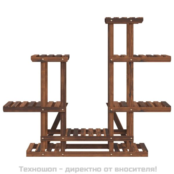 Поставка за цветя, 95x25x96 см, масивна ела