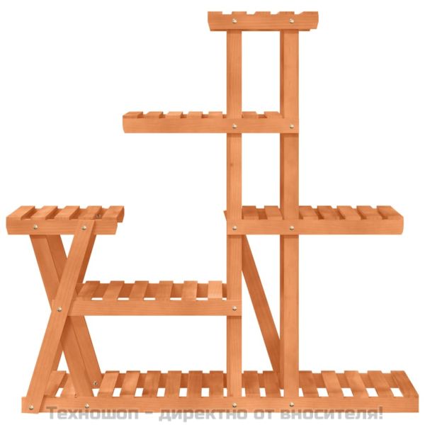 Поставка за цветя, 95x25x96 см, масивна ела