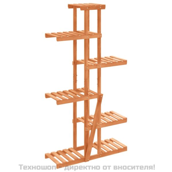 Поставка за цветя, 75x25x140,5 см, масивна ела