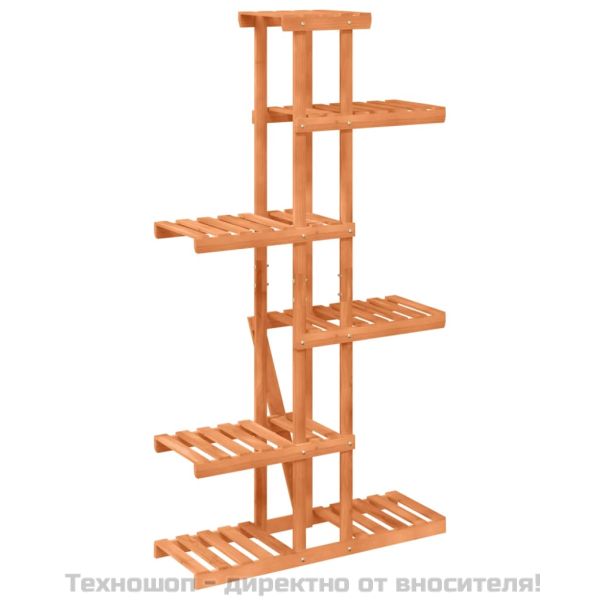 Поставка за цветя, 75x25x140,5 см, масивна ела