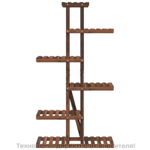 Поставка за цветя, 75x25x140,5 см, масивна ела