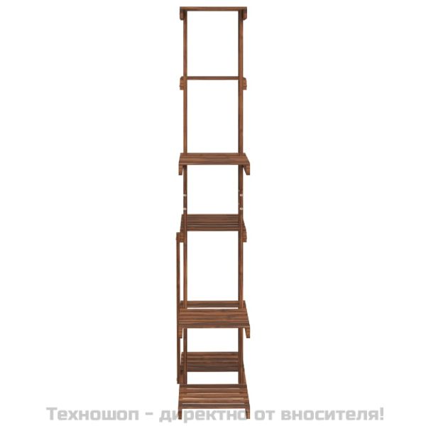 Поставка за цветя, 75x25x140,5 см, масивна ела