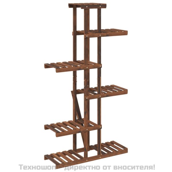 Поставка за цветя, 75x25x140,5 см, масивна ела