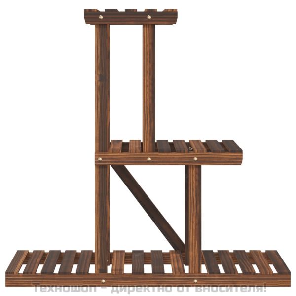 Поставка за цветя, 81x25x75,5 см, масивна ела