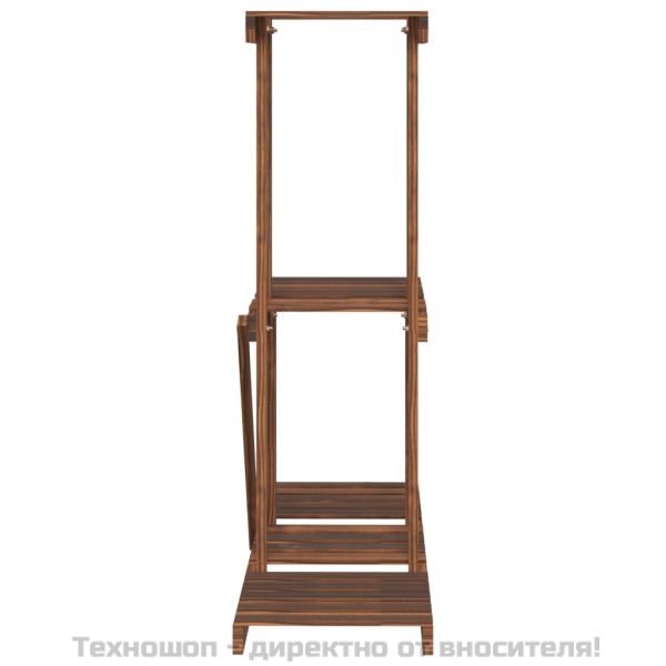 Поставка за цветя, 81x25x75,5 см, масивна ела