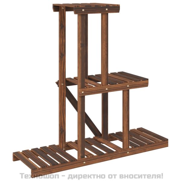 Поставка за цветя, 81x25x75,5 см, масивна ела