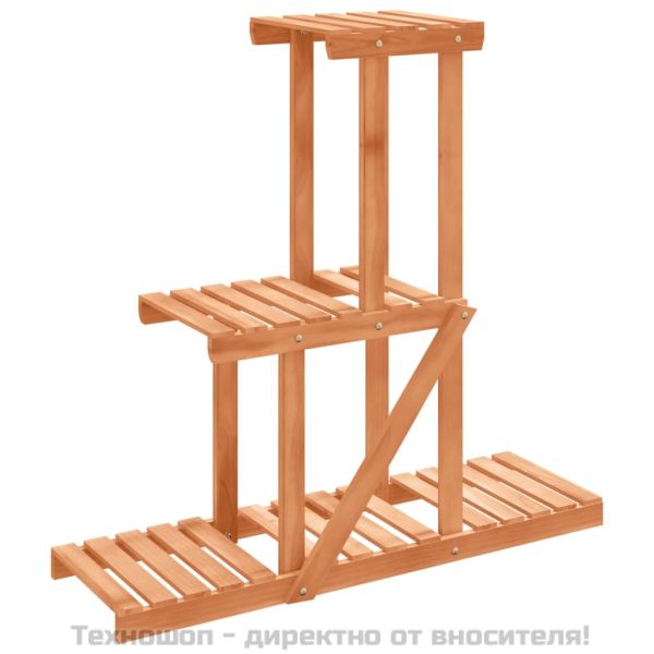 Поставка за цветя, 81x25x75,5 см, масивна ела