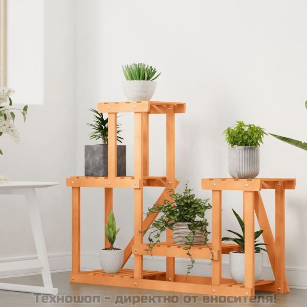 Поставка за цветя, 90x25x73,5 см, масивна ела