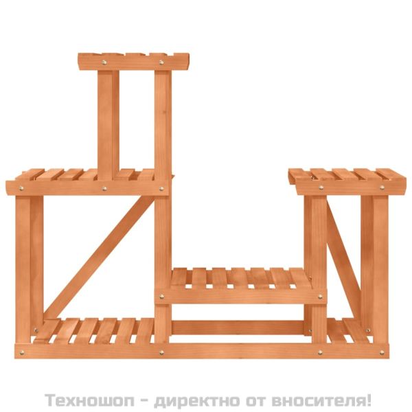 Поставка за цветя, 90x25x73,5 см, масивна ела