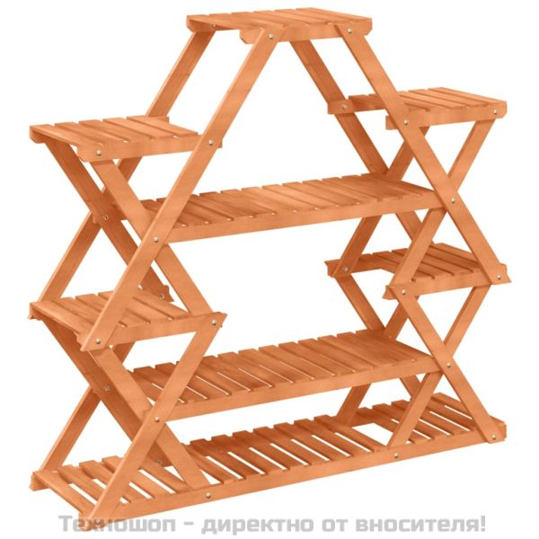 Поставка за цветя, 110x25x105 см, масивна ела