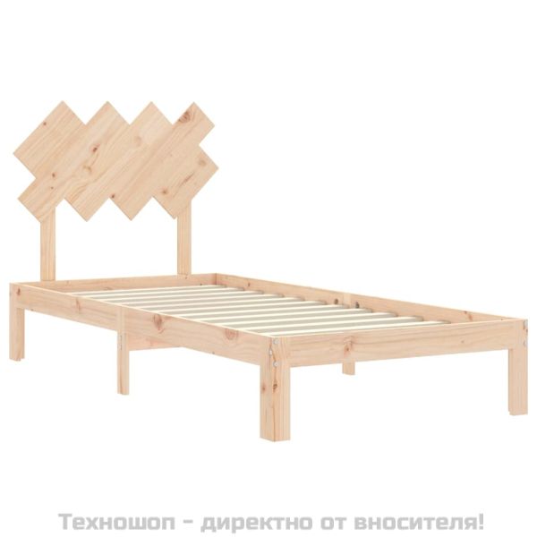 Рамка за легло без матрак, 90x200 см, масивна чамова дървесина