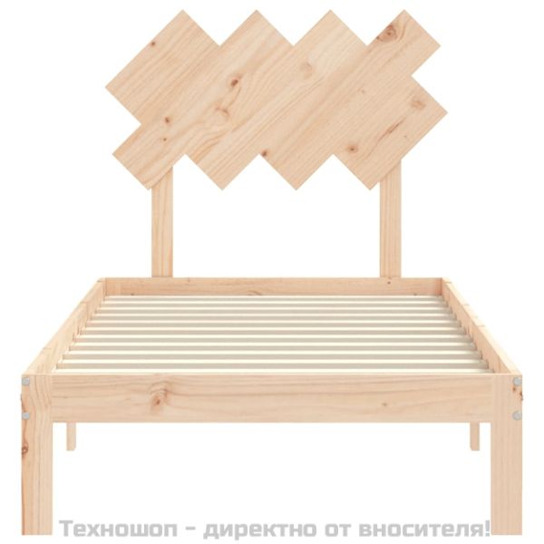Рамка за легло без матрак, 90x200 см, масивна чамова дървесина