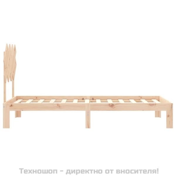 Рамка за легло без матрак, 90x200 см, масивна чамова дървесина