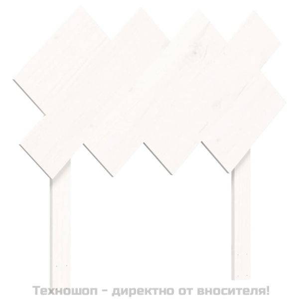 Рамка за легло без матрак, бял, 90x200 см, бор масив