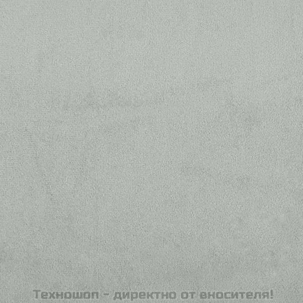 Пейка, светлосива, 110x40x49 см, кадифе