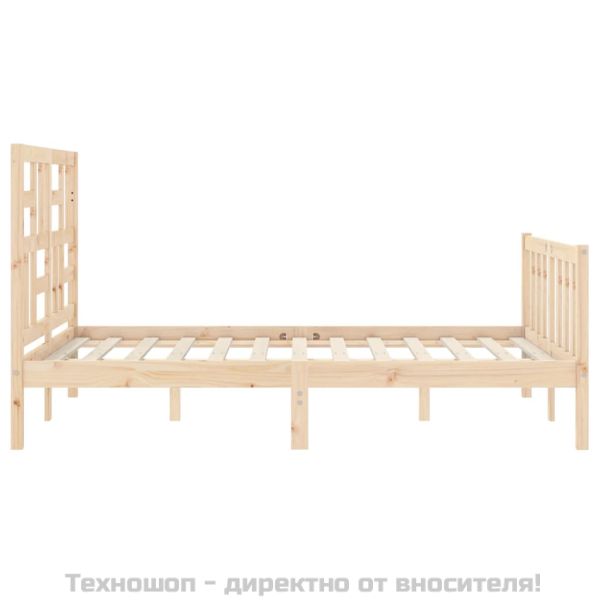 Рамка за легло с табла Small Double масивна дървесина