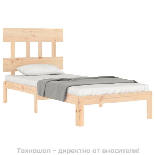 Рамка за легло без матрак, 90x200 см, масивна чамова дървесина
