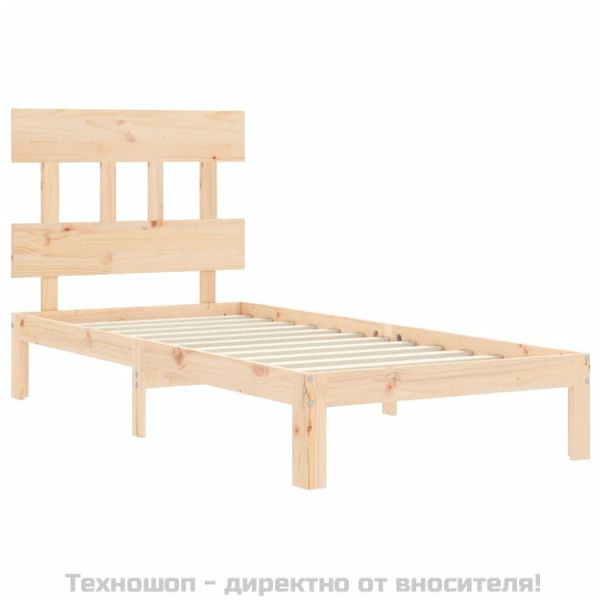 Рамка за легло без матрак, 90x200 см, масивна чамова дървесина