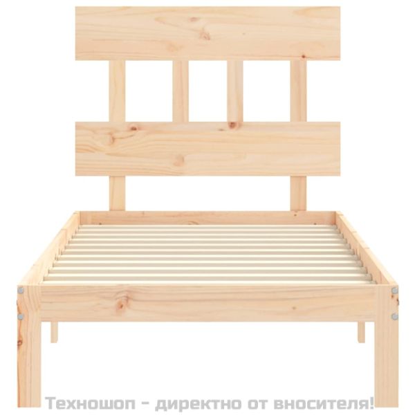 Рамка за легло без матрак, 90x200 см, масивна чамова дървесина