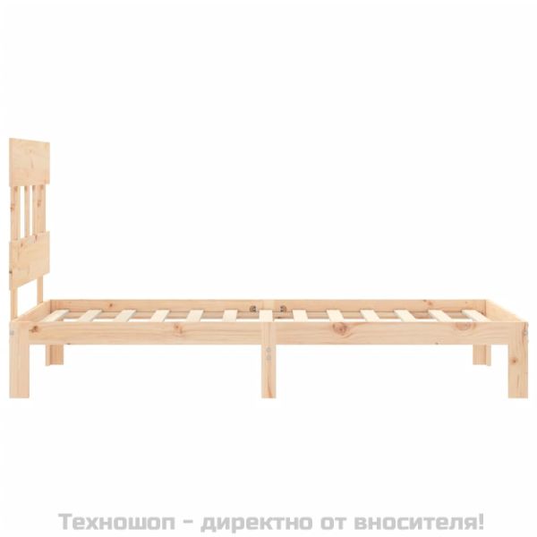 Рамка за легло без матрак, 90x200 см, масивна чамова дървесина
