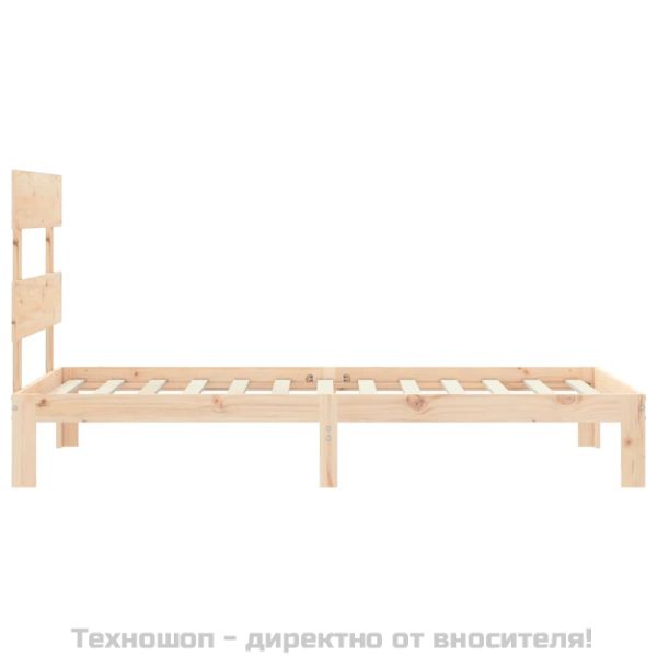 Рамка за легло без матрак, 90x200 см, масивна чамова дървесина