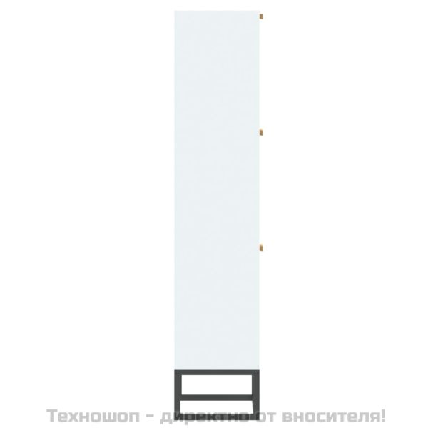 Шкаф за обувки, бял, 52x25x120 см, инженерно дърво