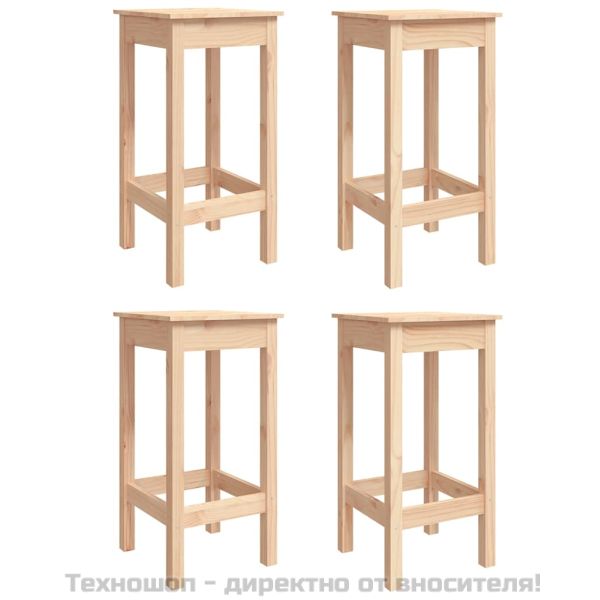 Градински бар комплект от 5 части, масивна борова дървесина