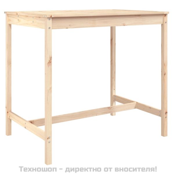 Градински бар комплект от 5 части, масивна борова дървесина