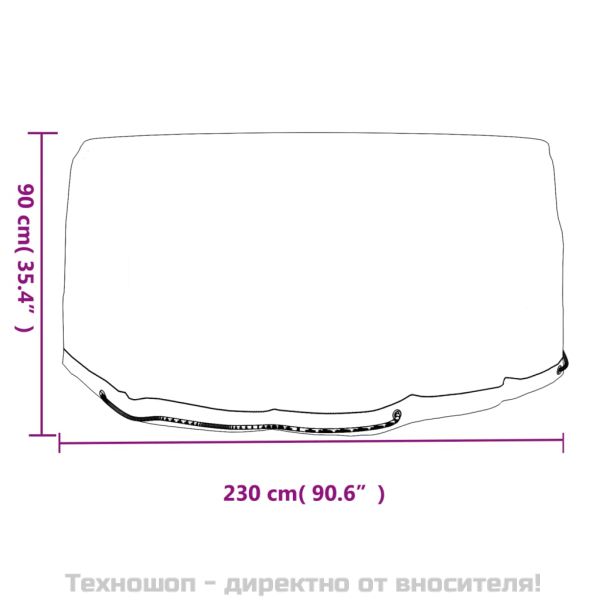Покривала за градински мебели 2 бр 10 капси Ø230x90 см кръгли
