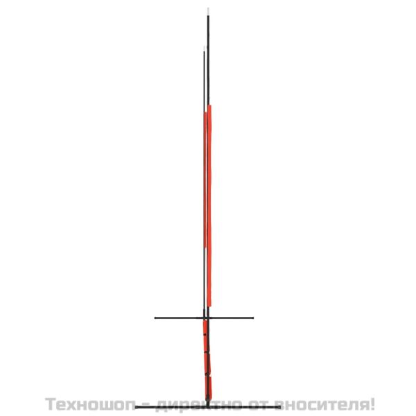 Преносима бейзболна мрежа червено-черна 369x107x271 см стомана